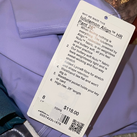 NWT Lululemon Align High Rise Pant 28" - Picture 6 of 6